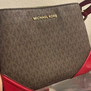 Michael Kors Brown and Red Women's Bag